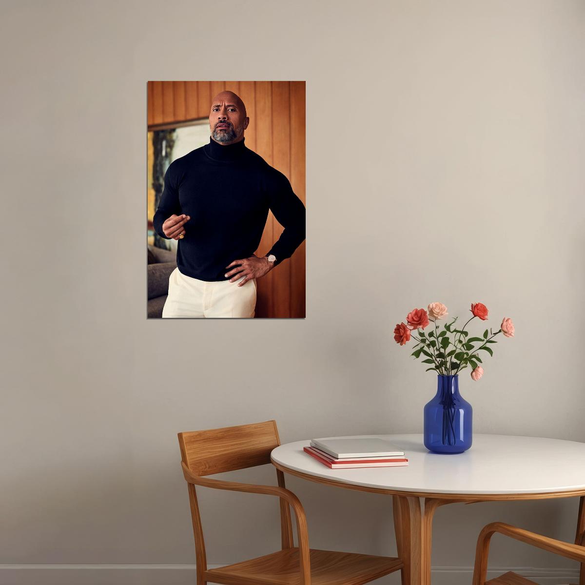 Dwayne Johnson The Rock Muscle Movie Artist Poster Wall Art Print Home Wall Decor - xonomax