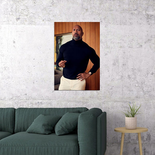Dwayne Johnson The Rock Muscle Movie Artist Poster Wall Art Print Home Wall Decor - xonomax