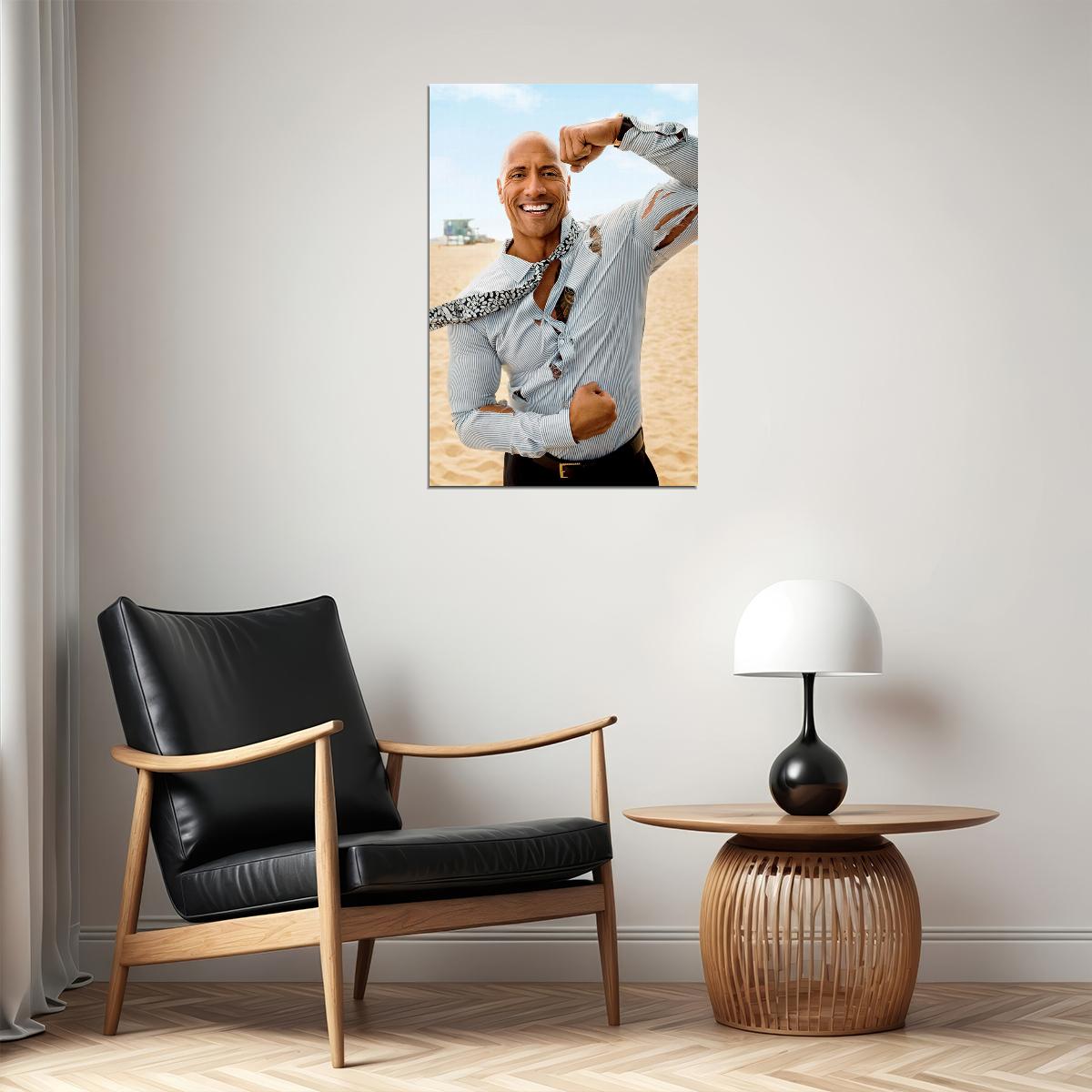 Dwayne Johnson The Rock Muscle Movie Actor Poster Wall Art Print Home Wall Decor - xonomax