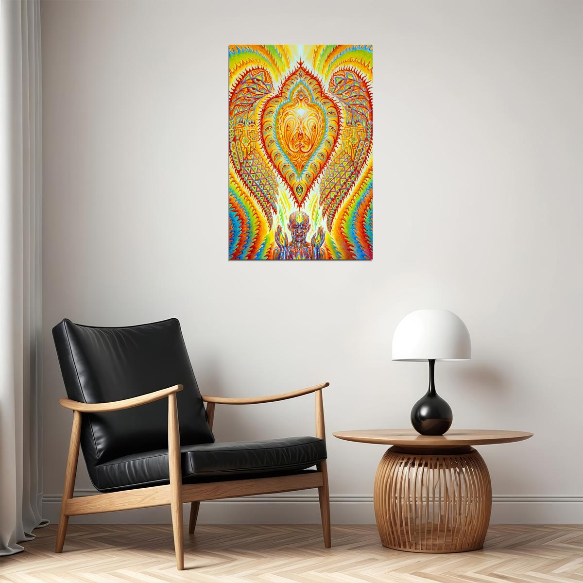 Psychedelic Trippy Visual Abstract Modern Poster Wall Art Print Home Wall Decor - xonomax