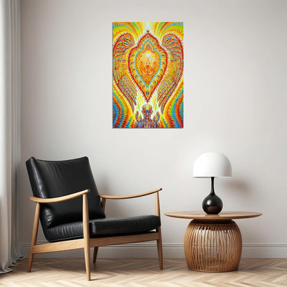 Psychedelic Trippy Visual Abstract Modern Poster Wall Art Print Home Wall Decor - xonomax