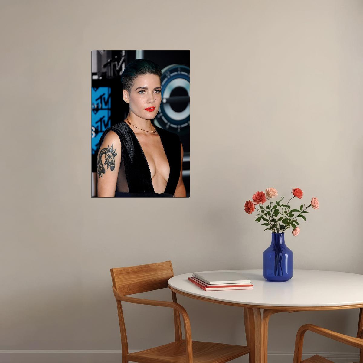 Halsey Beauty Music Star Celebrity Singer Poster Wall Art Print Home Wall Decor - xonomax