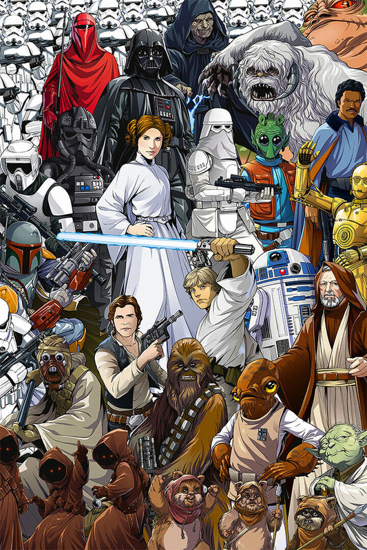 Star Wars Classic Movie Adventure Action Fantasy Poster Wall Art Print Home Wall Decor - xonomax