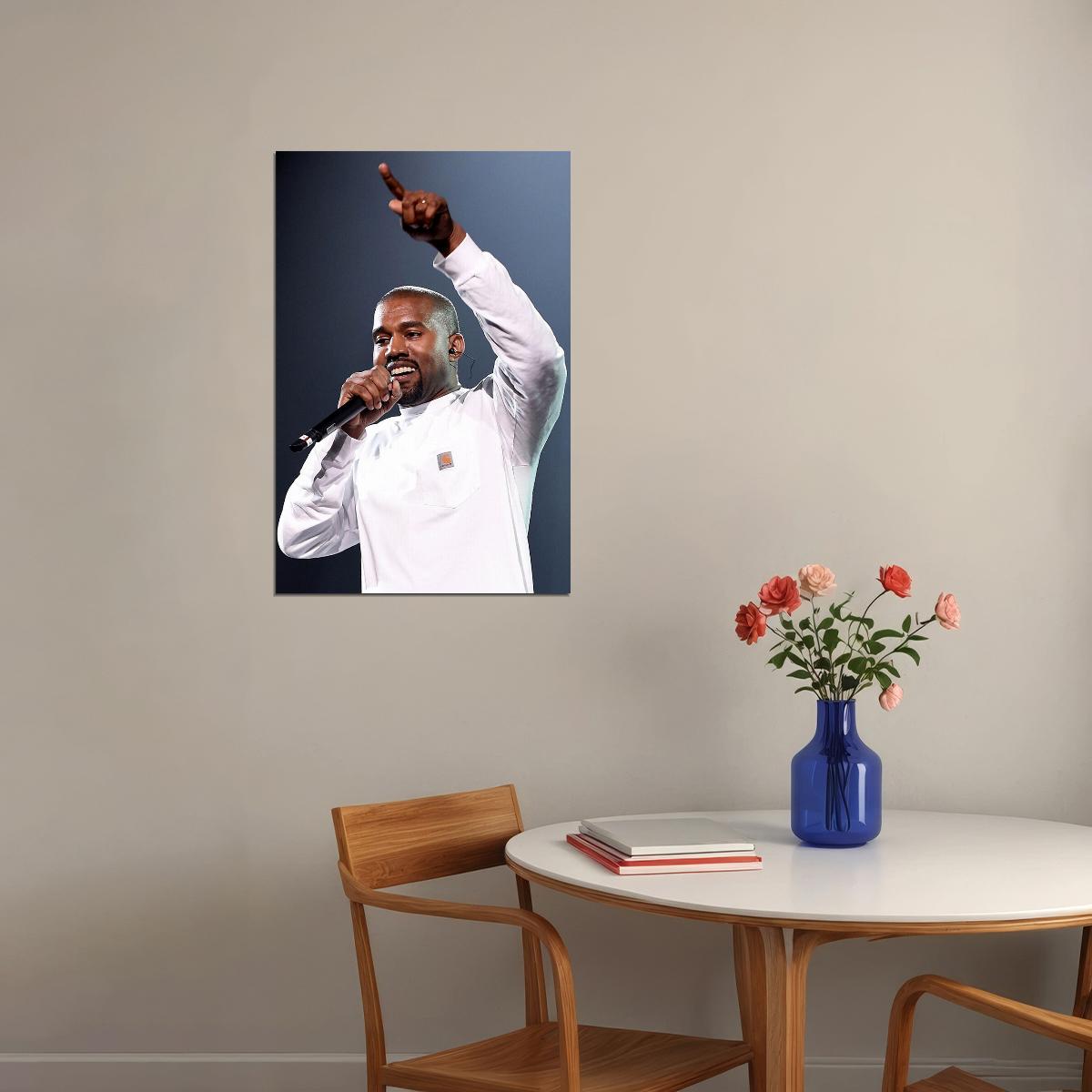 Kanye West Hip Hop Rap Music Bear Rapper Poster Wall Art Print Home Wall Decor - xonomax