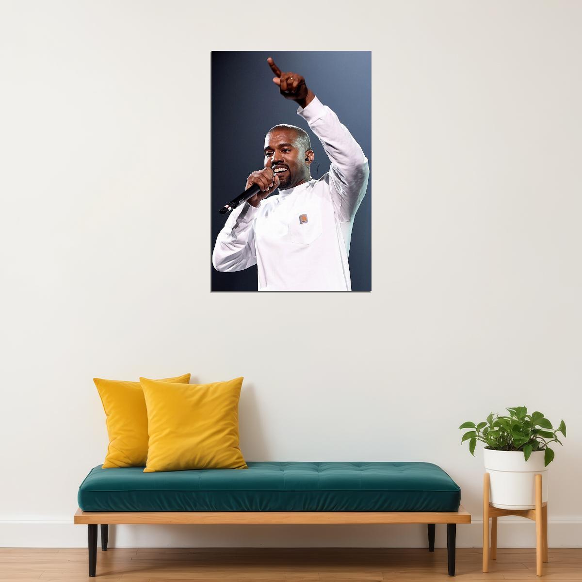Kanye West Hip Hop Rap Music Bear Rapper Poster Wall Art Print Home Wall Decor - xonomax