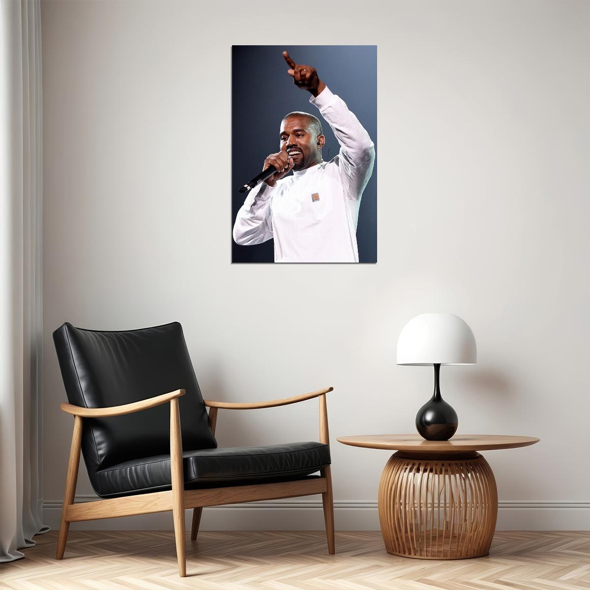 Kanye West Hip Hop Rap Music Bear Rapper Poster Wall Art Print Home Wall Decor - xonomax