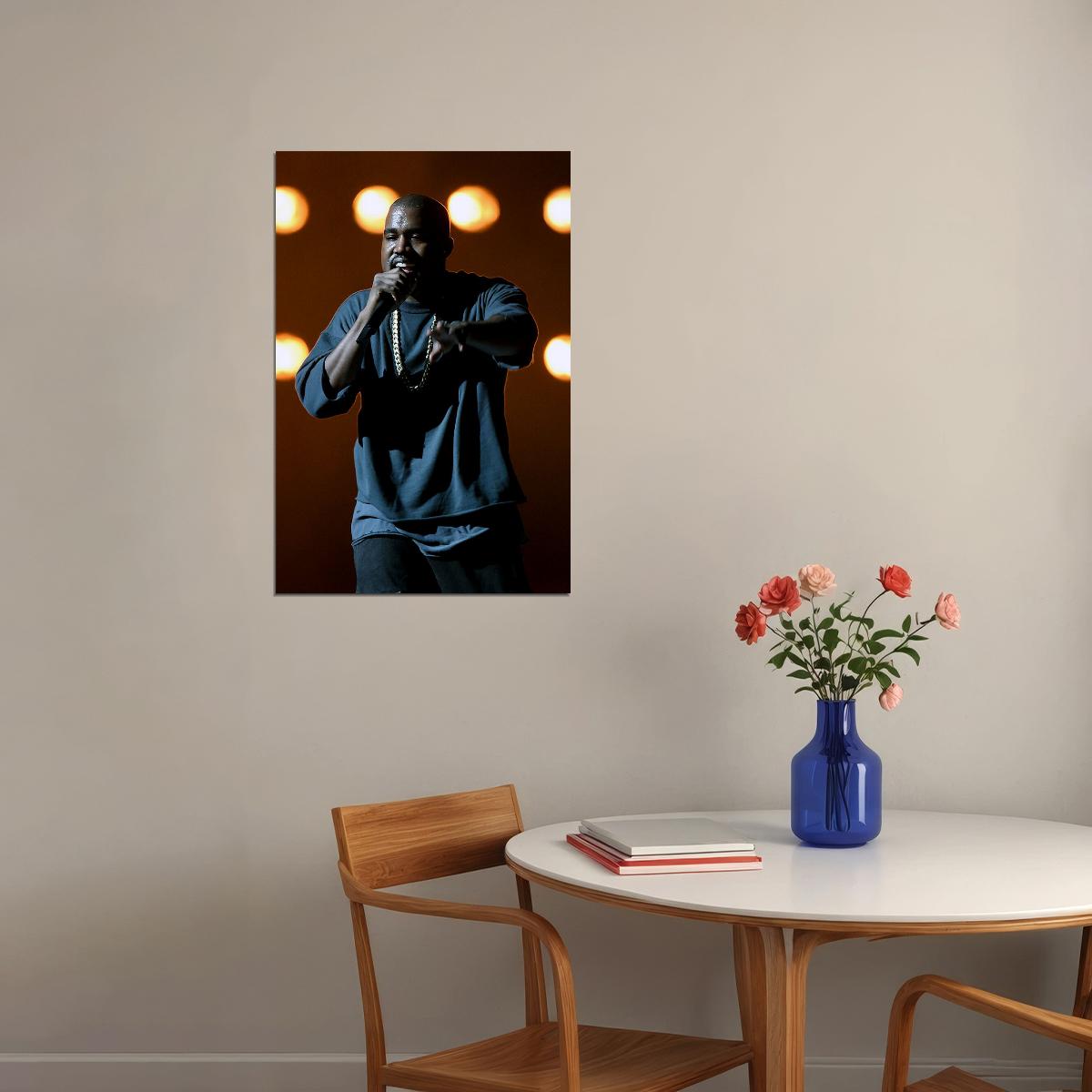 Kanye West Hip Hop Rap Music Bear Singer Poster Wall Art Print Home Wall Decor - xonomax