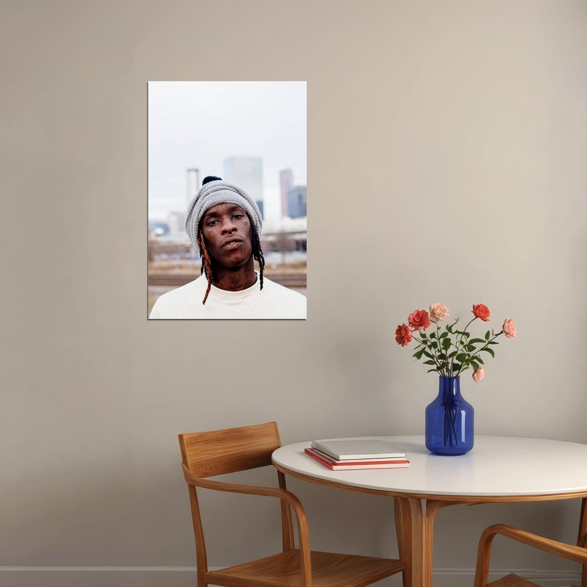 Young Thug American Hip Hop Music Star Singer Fashion Icon Poster Wall Art Print Home Wall Decor - xonomax