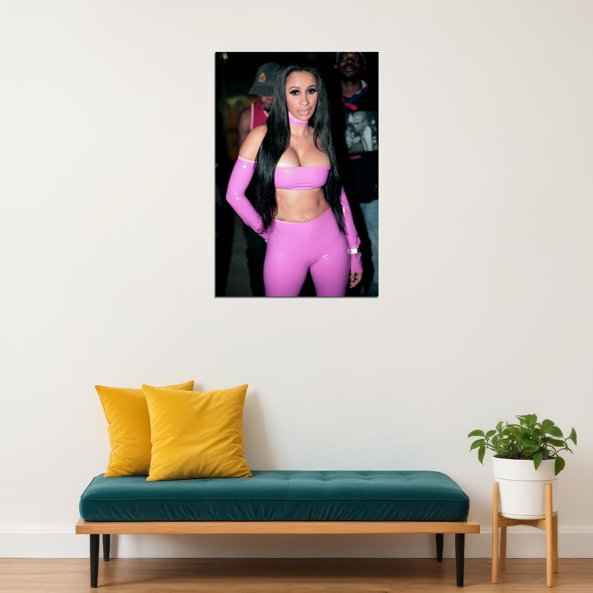 Cardi B Rap Music Sexy Singer Rap Artist Beautiful Poster Wall Art Print Home Wall Decor - xonomax