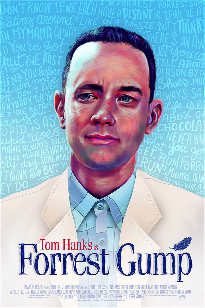 Forrest Gump 1993 Classic Movie Tom Hanks Drama Poster Wall Art Print Home Wall Decor - xonomax