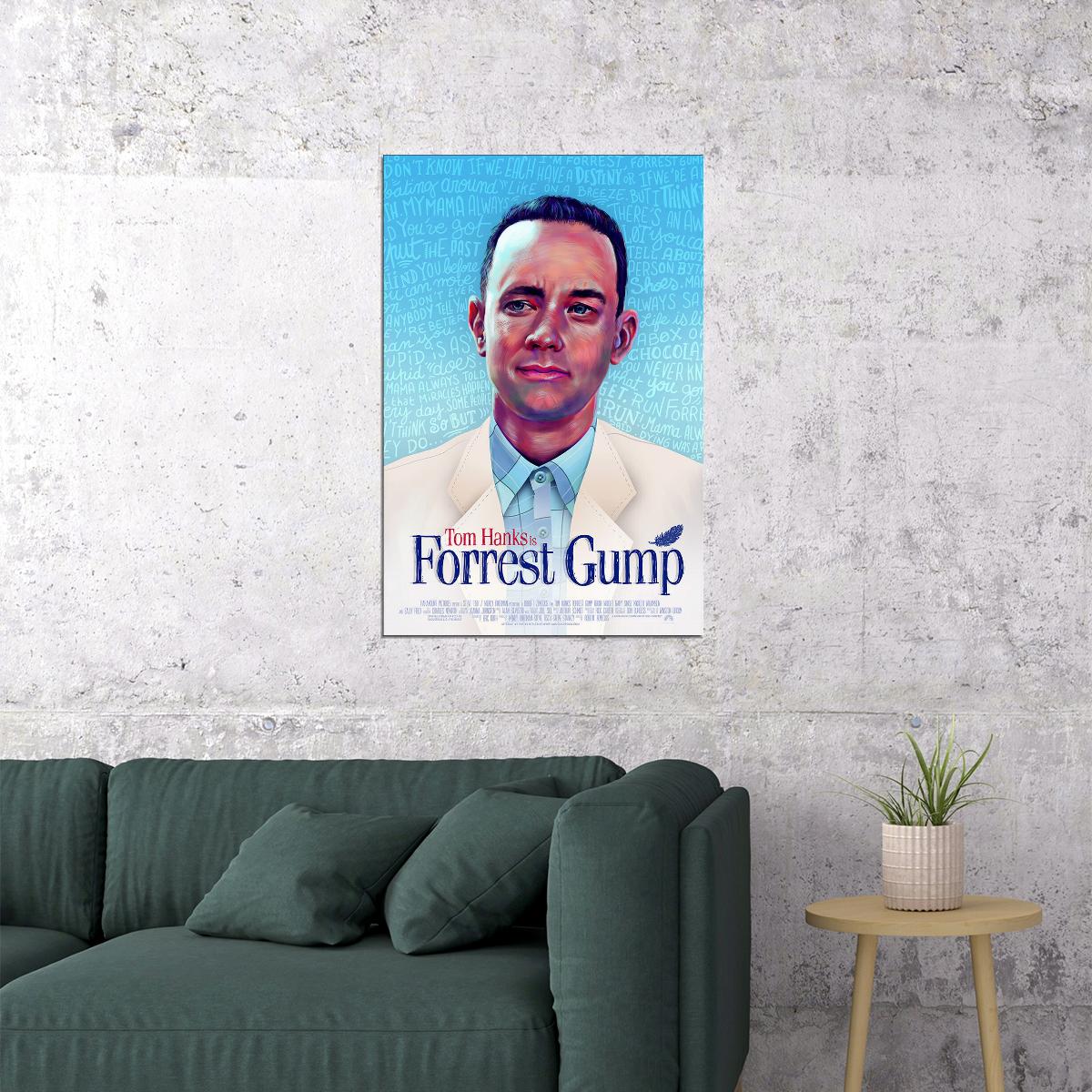 Forrest Gump 1993 Classic Movie Tom Hanks Drama Poster Wall Art Print Home Wall Decor - xonomax