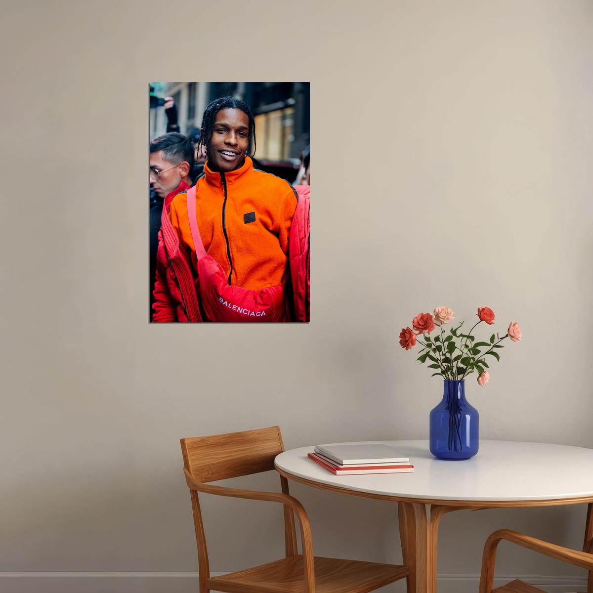 Asap Rocky Rap Music Star Hip Hop Rapper Fashion Icon Poster Wall Art Print Home Wall Decor - xonomax