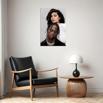 Kylie Jenner Travis Scott 2018 Fashion Icon Star Poster Wall Art Print Home Wall Decor - xonomax