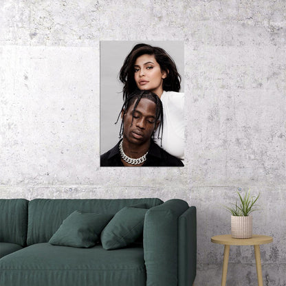 Kylie Jenner Travis Scott 2018 Fashion Icon Star Poster Wall Art Print Home Wall Decor - xonomax