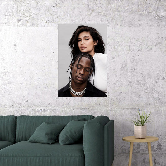 Kylie Jenner Travis Scott 2018 Fashion Icon Star Poster Wall Art Print Home Wall Decor - xonomax