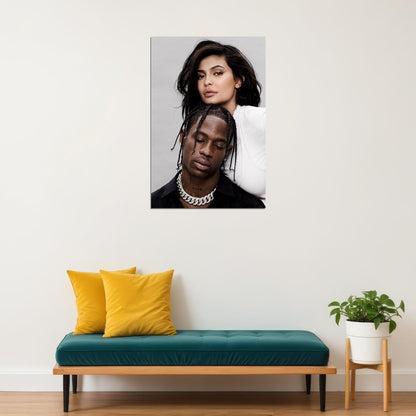 Kylie Jenner Travis Scott 2018 Fashion Icon Star Poster Wall Art Print Home Wall Decor - xonomax