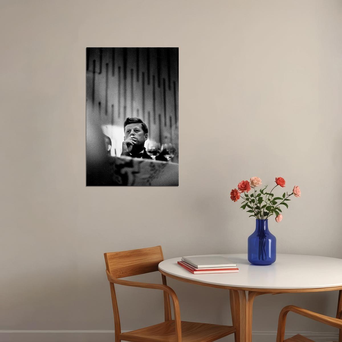 John F Kennedy Smoke President Star Poster Wall Art Print Home Wall Decor - xonomax