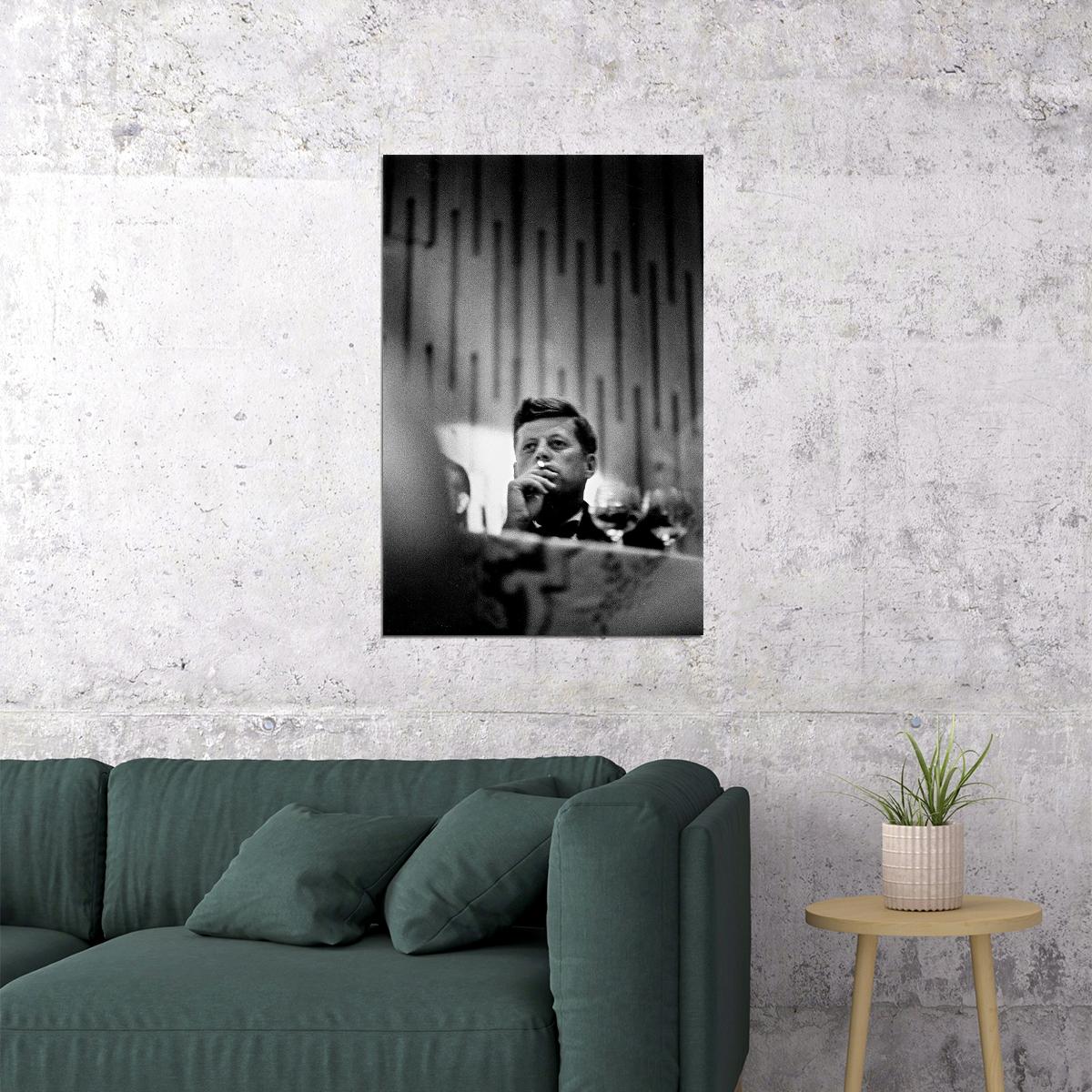 John F Kennedy Smoke President Star Poster Wall Art Print Home Wall Decor - xonomax