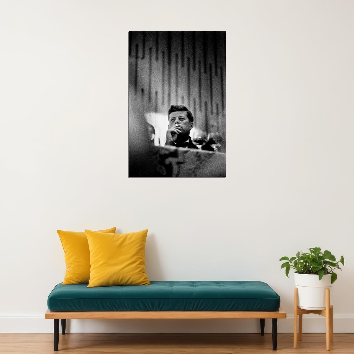 John F Kennedy Smoke President Star Poster Wall Art Print Home Wall Decor - xonomax