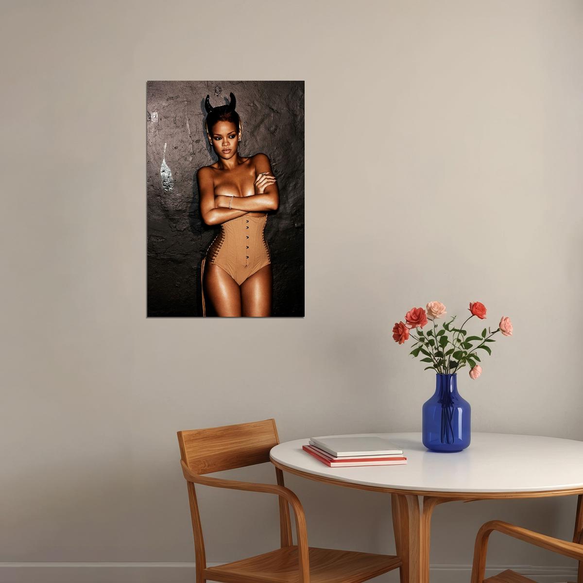 Rihanna Sexy Hip Hop Rap Music Star Girl Beautiful Poster Wall Art Print Home Wall Decor - xonomax