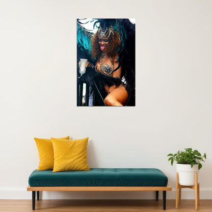 Rihanna Usa Grammy Sexy Girl Music Star Designer Poster Wall Art Print Home Wall Decor - xonomax