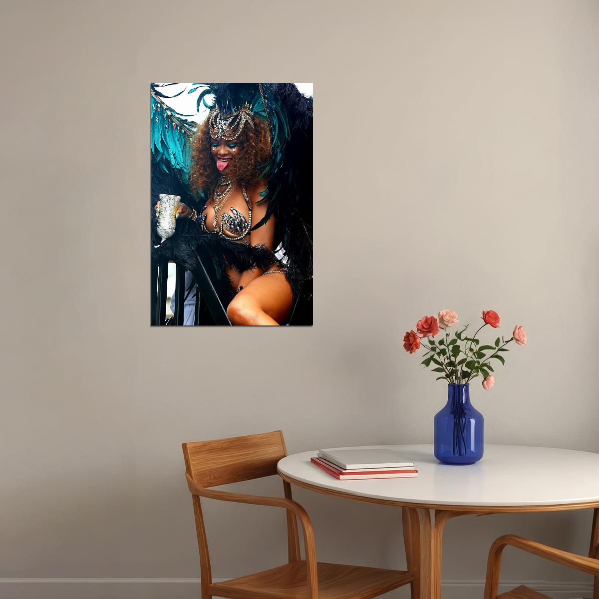 Rihanna Usa Grammy Sexy Girl Music Star Designer Poster Wall Art Print Home Wall Decor - xonomax