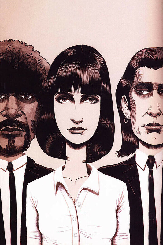 Pulp Fiction Mia Wallace Uma Thurman Crime Poster Wall Art Print Home Wall Decor - xonomax