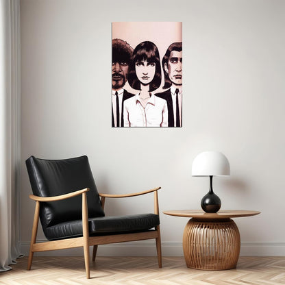 Pulp Fiction Mia Wallace Uma Thurman Crime Poster Wall Art Print Home Wall Decor - xonomax