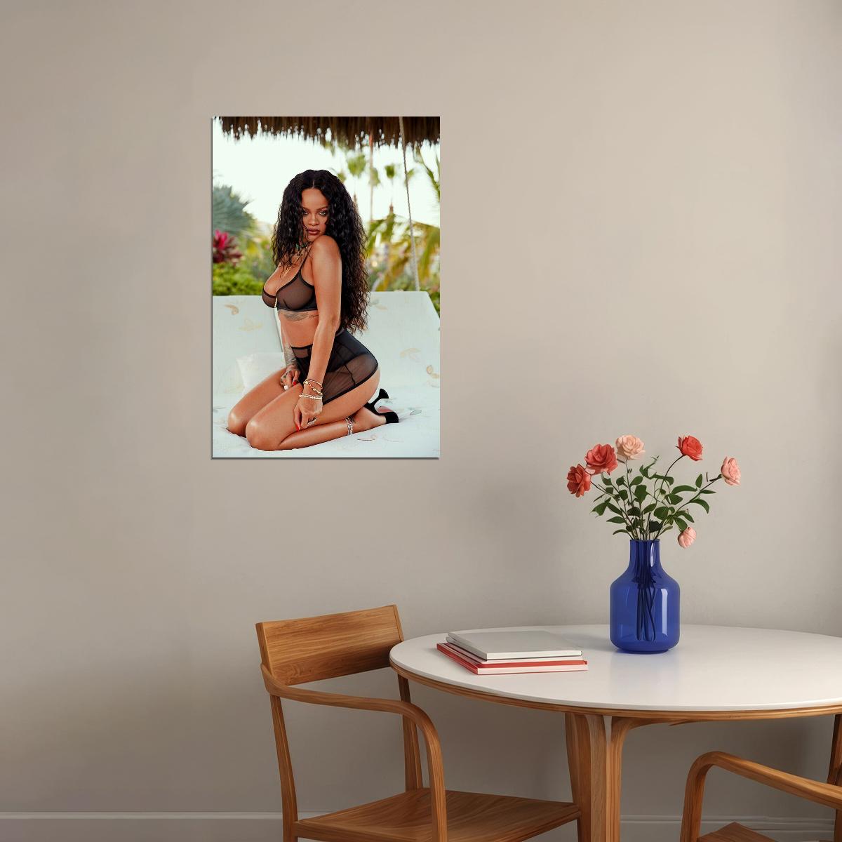 Rihanna Sexy Hip Hop Rap Music Star Poster Wall Art Print Home Wall Decor - xonomax