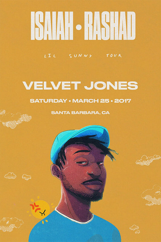 Isaiah Rashad Lil Sunny Tour Music Singer Poster Wall Art Print Home Wall Decor - xonomax