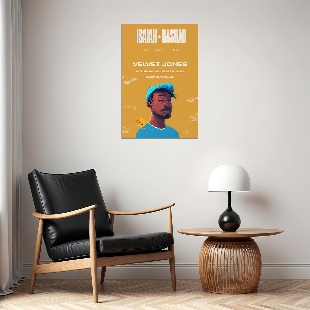 Isaiah Rashad Lil Sunny Tour Music Singer Poster Wall Art Print Home Wall Decor - xonomax