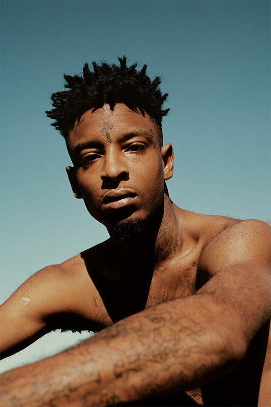 21 Savage Hip Hop Rap Music Star Singer Poster Wall Art Print Home Wall Decor - xonomax
