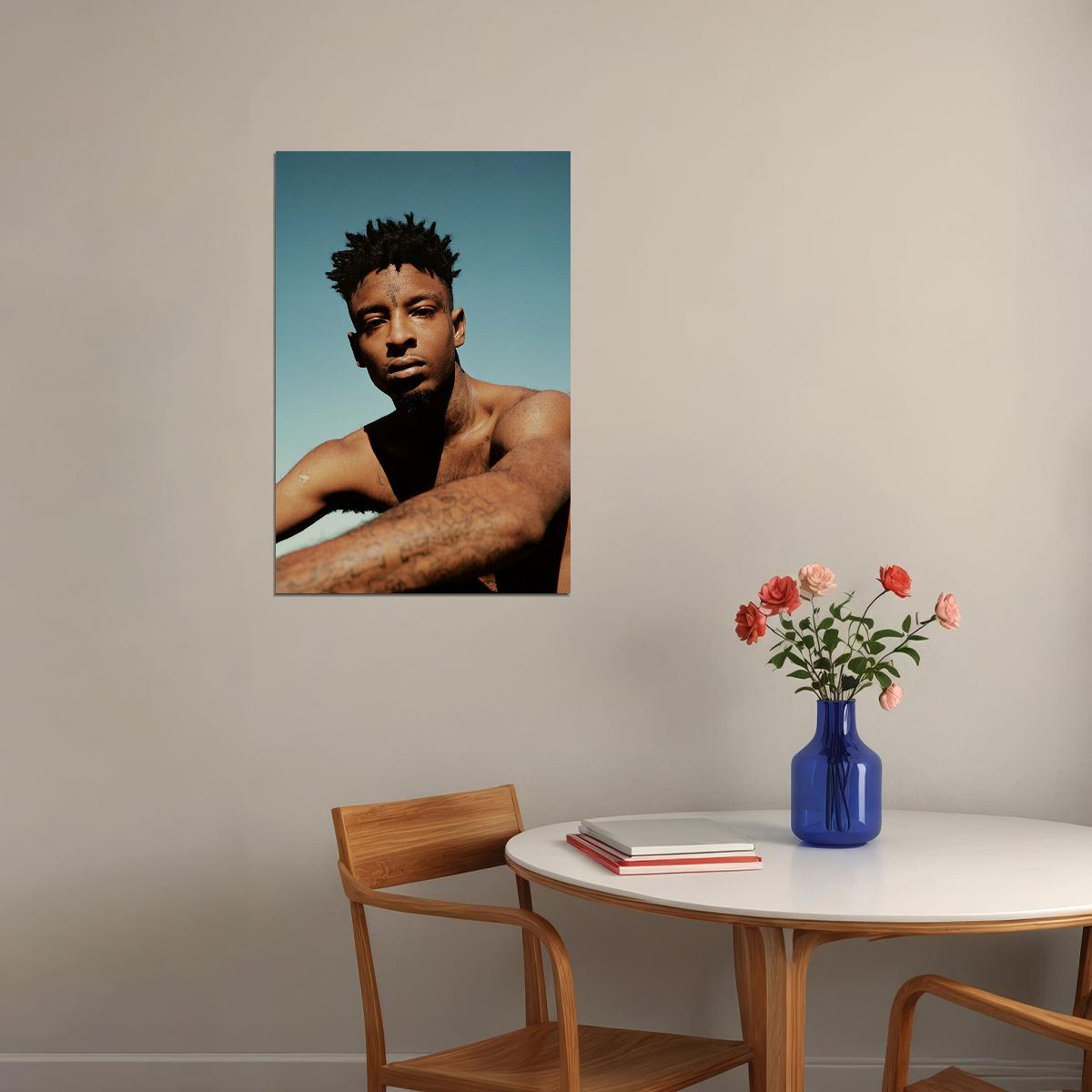 21 Savage Hip Hop Rap Music Star Singer Poster Wall Art Print Home Wall Decor - xonomax