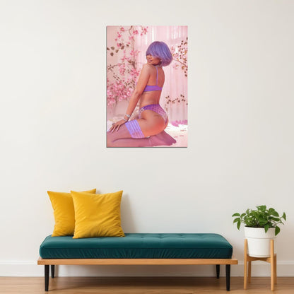 Rihanna Usa Grammy Sexy Girl Music Star Designer Poster Wall Art Print Home Wall Decor - xonomax