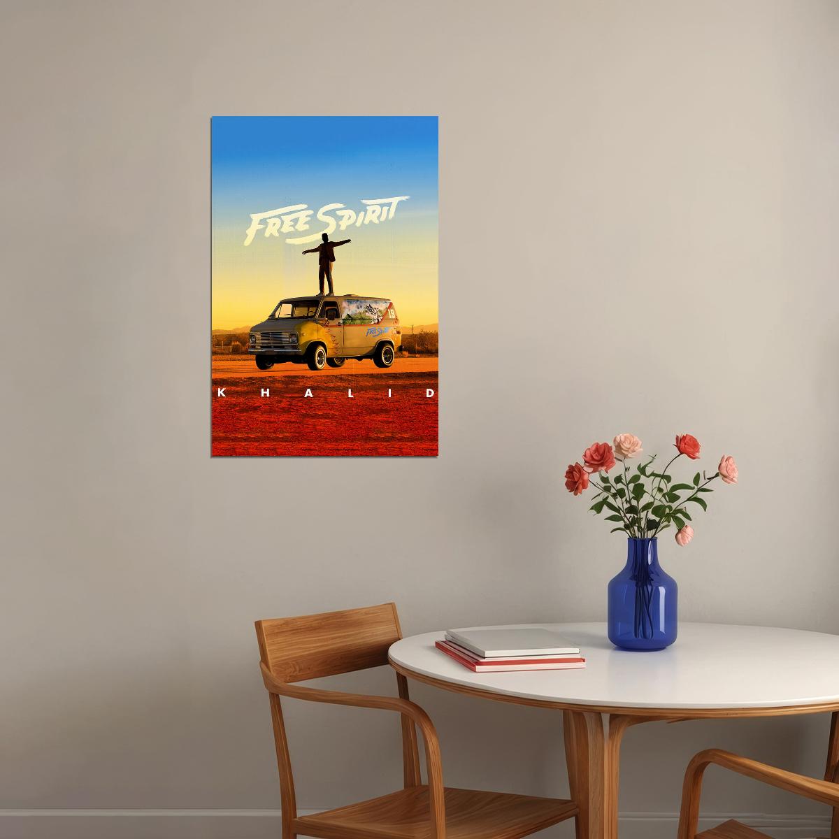Khalid Free Spirit Album Cover Singer Song Album Poster Wall Art Print Home Wall Decor - xonomax