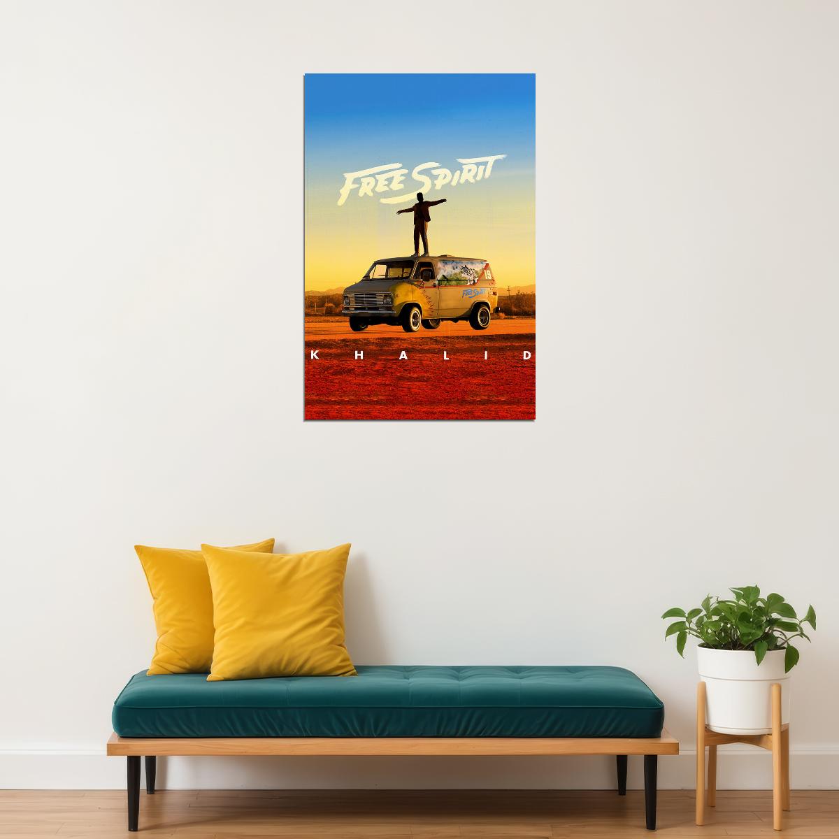 Khalid Free Spirit Album Cover Singer Song Album Poster Wall Art Print Home Wall Decor - xonomax