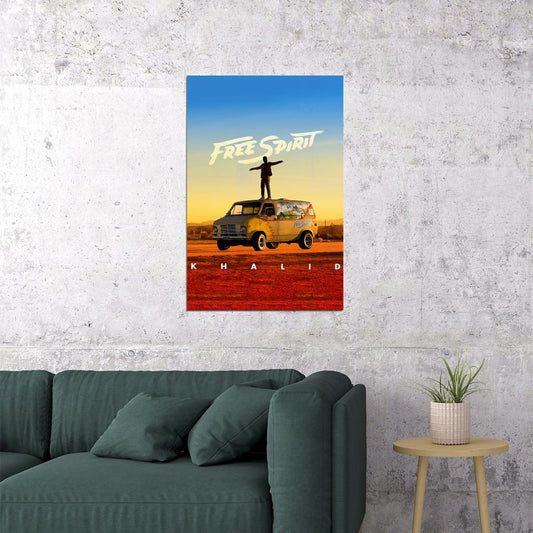 Khalid Free Spirit Album Cover Singer Song Album Poster Wall Art Print Home Wall Decor - xonomax