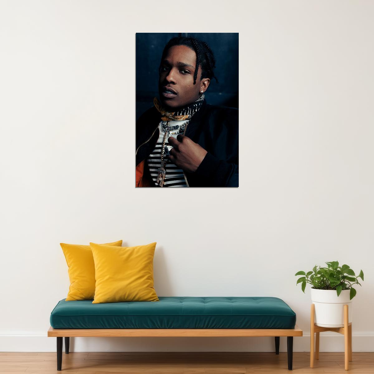 Asap Rocky Rap Cover Star Music Singer Poster Wall Art Print Home Wall Decor - xonomax