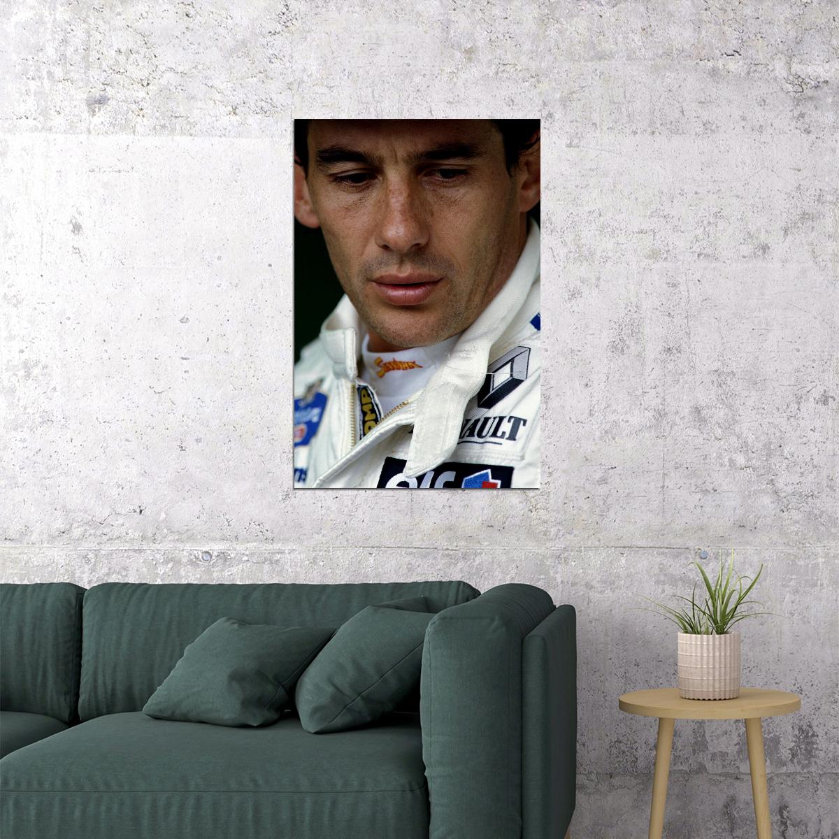 Ayrton Senna F1 Super Racing Car Super Star Poster Wall Art Print Home Wall Decor - xonomax