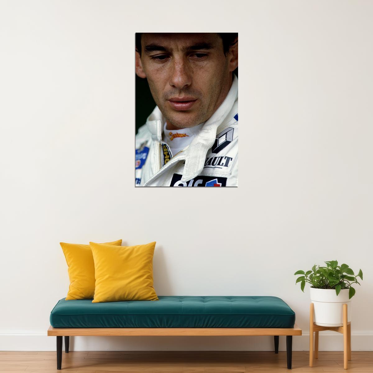 Ayrton Senna F1 Super Racing Car Super Star Poster Wall Art Print Home Wall Decor - xonomax
