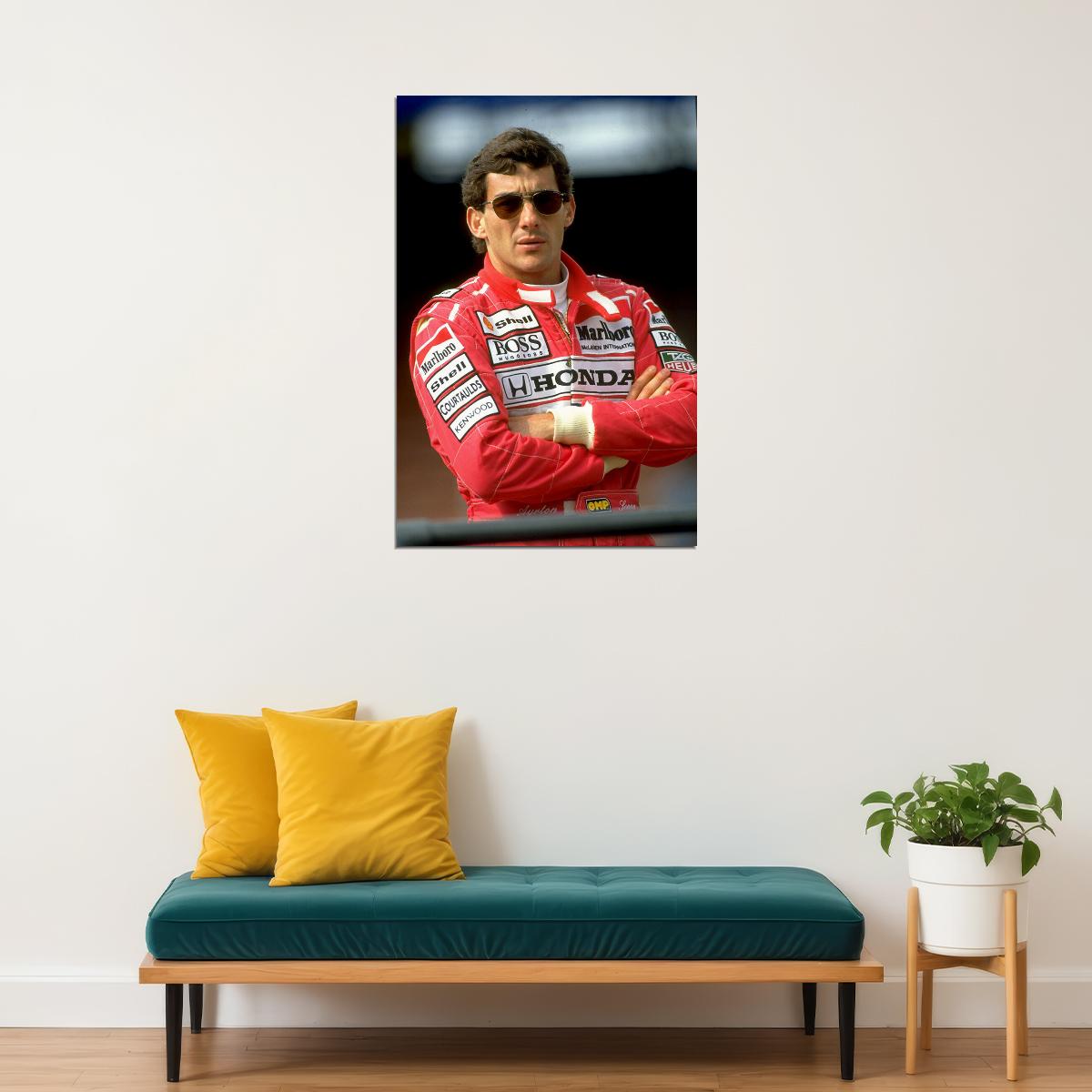 Ayrton Senna F1 Super Racing Car Super Star Race Driver Poster Wall Art Print Home Wall Decor - xonomax