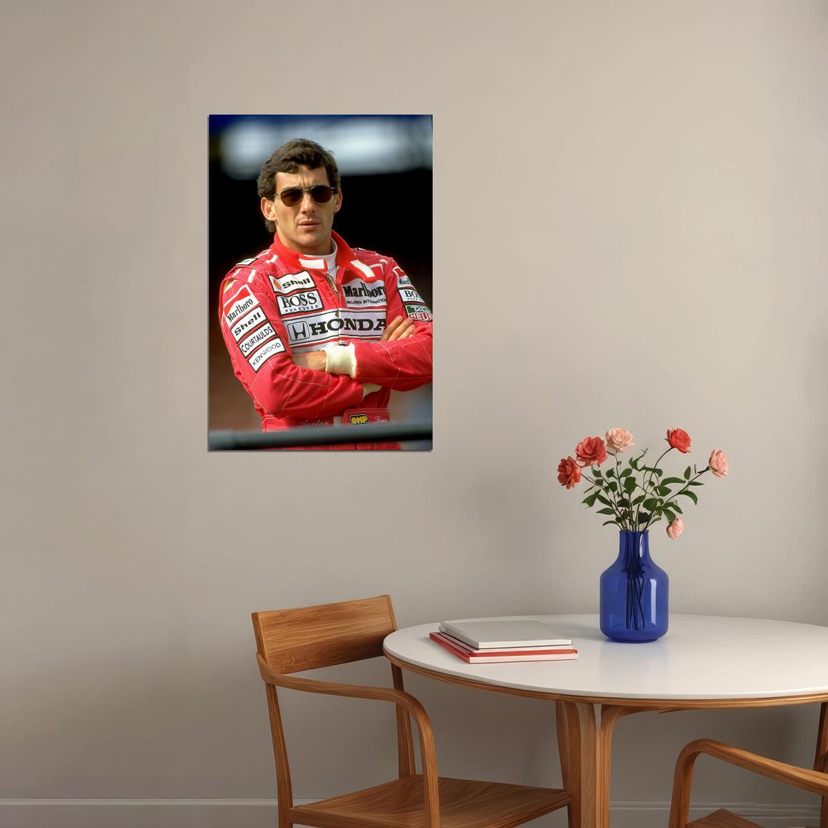 Ayrton Senna F1 Super Racing Car Super Star Race Driver Poster Wall Art Print Home Wall Decor - xonomax