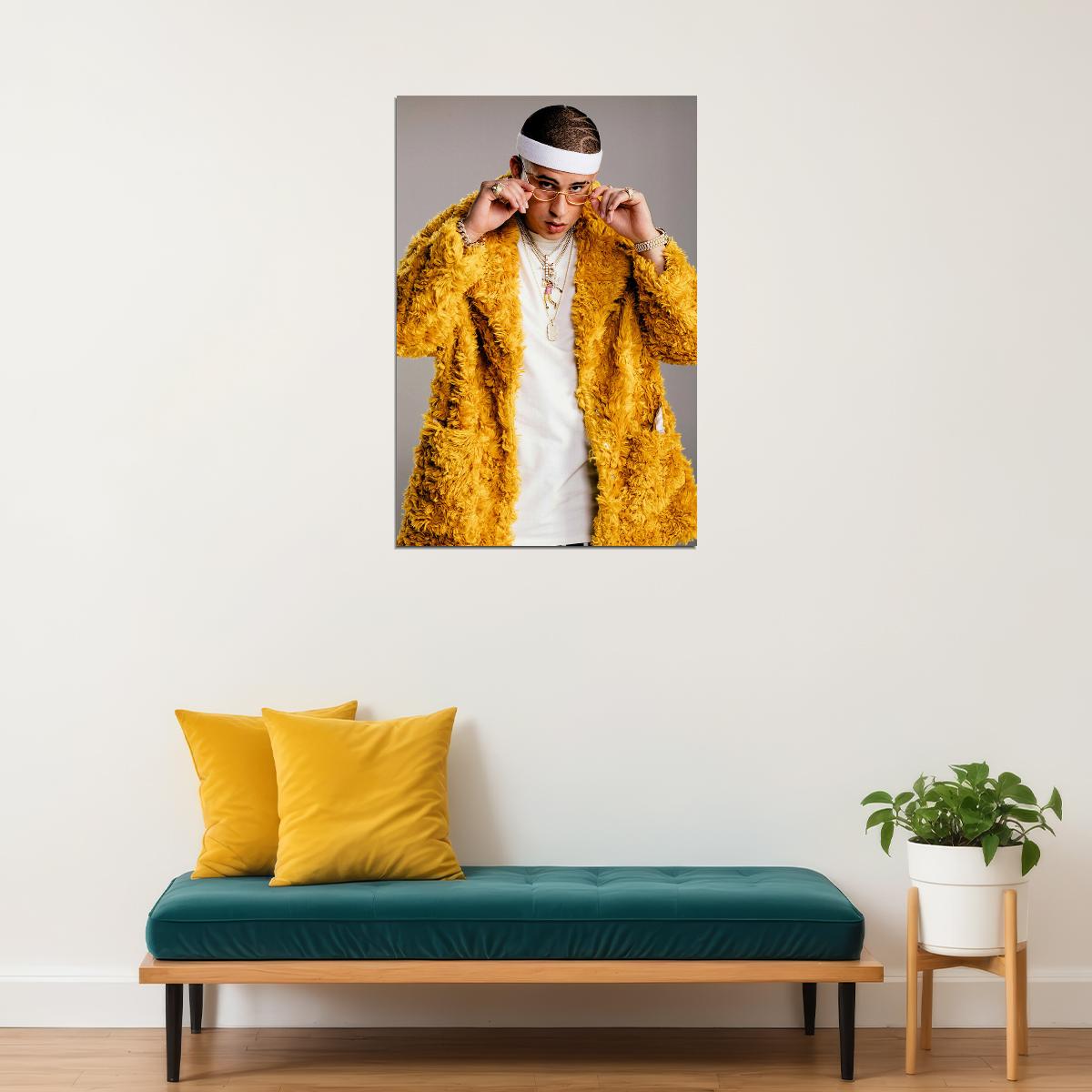 Bad Bunny 2018 Tour Trap Rap Music Singer Star Poster Wall Art Print Home Wall Decor - xonomax