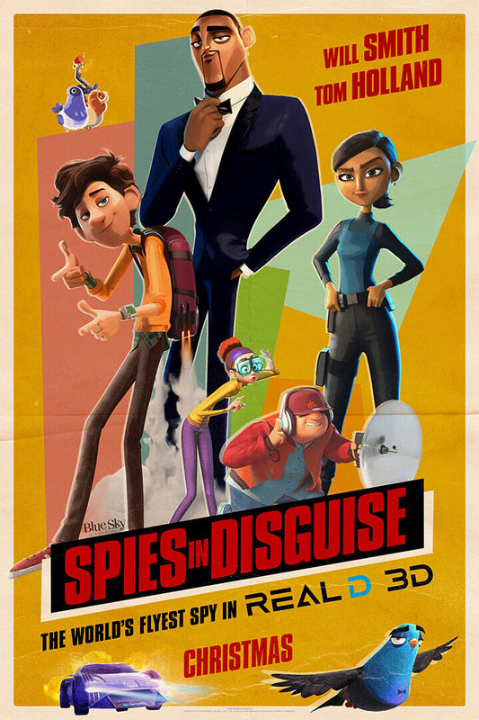Spies In Disguise Movie 2019 Will Smith Animation Poster Wall Art Print Home Wall Decor - xonomax