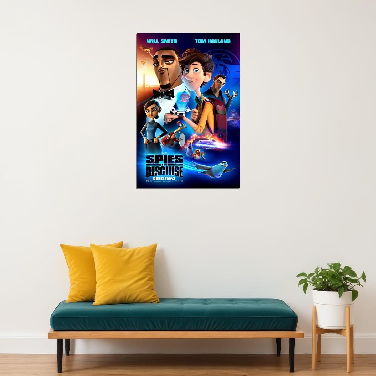 Spies In Disguise Movie 2019 Will Smith War Animation Poster Wall Art Print Home Wall Decor - xonomax