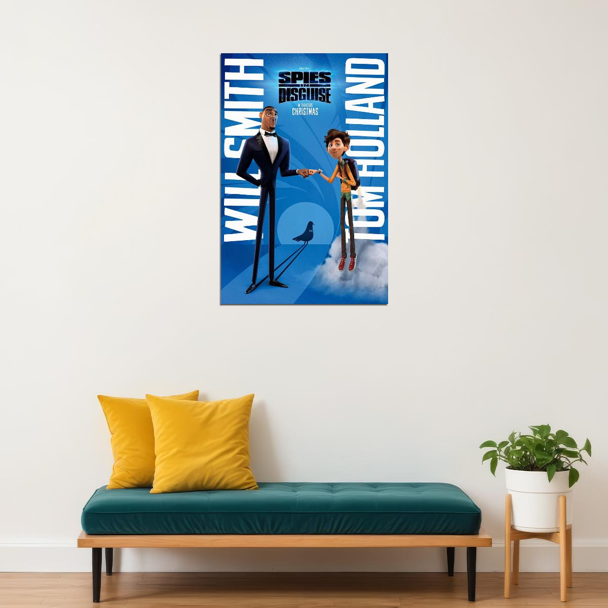 Spies In Disguise Movie 2019 Will Smith Animation Action Poster Wall Art Print Home Wall Decor - xonomax