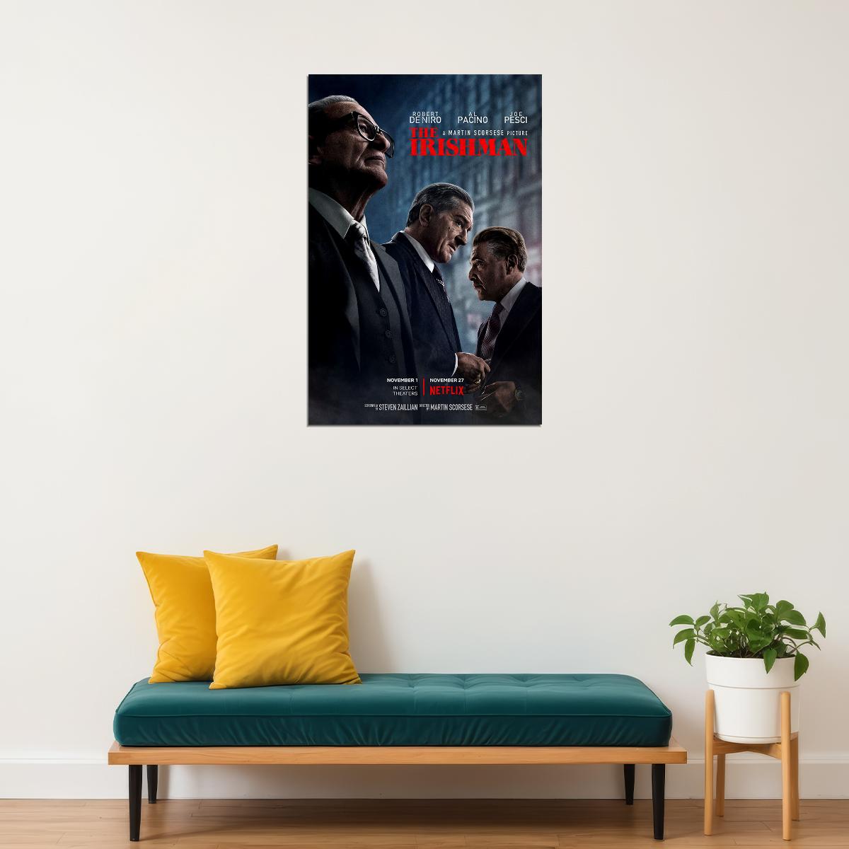 The Irishman 2019 Movie Biography Crime Drama Poster Wall Art Print Home Wall Decor - xonomax