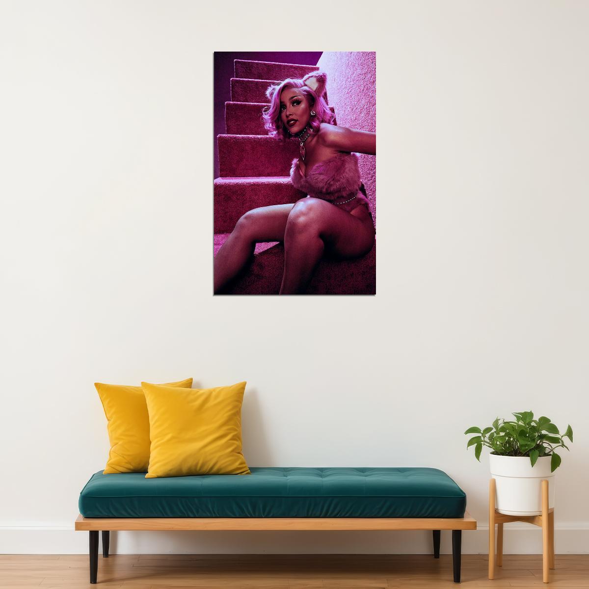 Doja Cat Hip Hop Rap Sexy Singer Star Rapper Poster Wall Art Print Home Wall Decor - xonomax