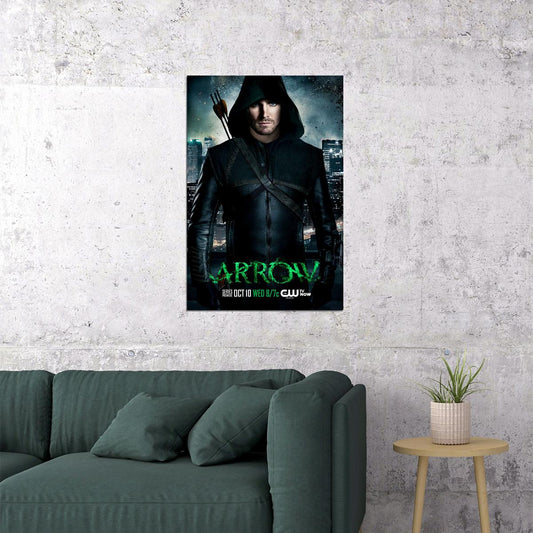 Arrow Season 8 Oliver Queen Dc Comics Action Crime Poster Wall Art Print Home Wall Decor - xonomax