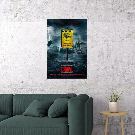 Crawl Hot New 2019 Horror Movie Alexandre Aja Poster Wall Art Print Home Wall Decor - xonomax